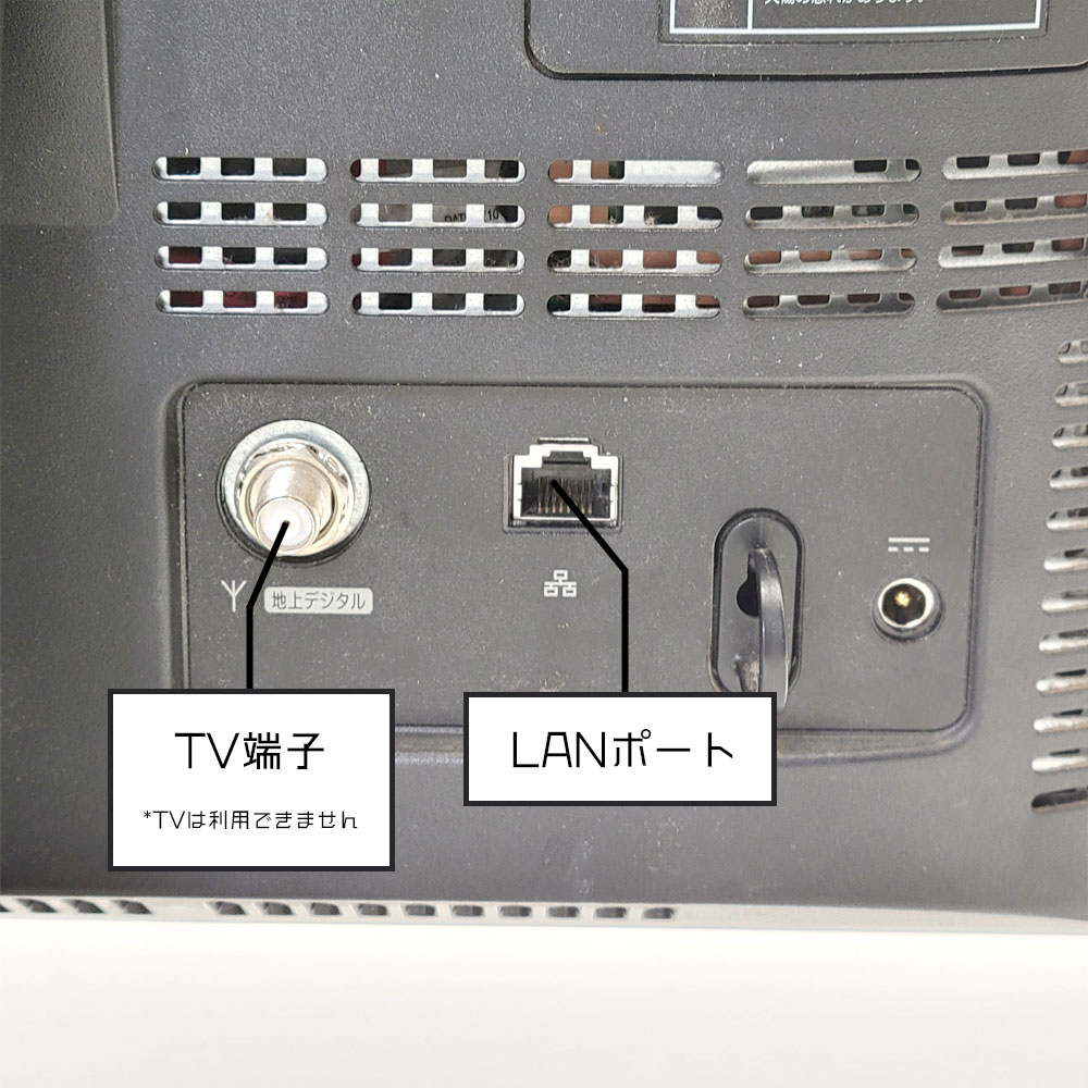 Value Star　VN370/CS1KSの背面端子（TV端子、LANポート）