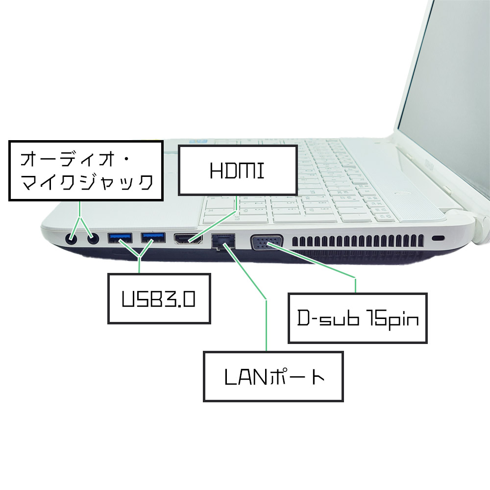 東芝 Dynabook T552の右側端子