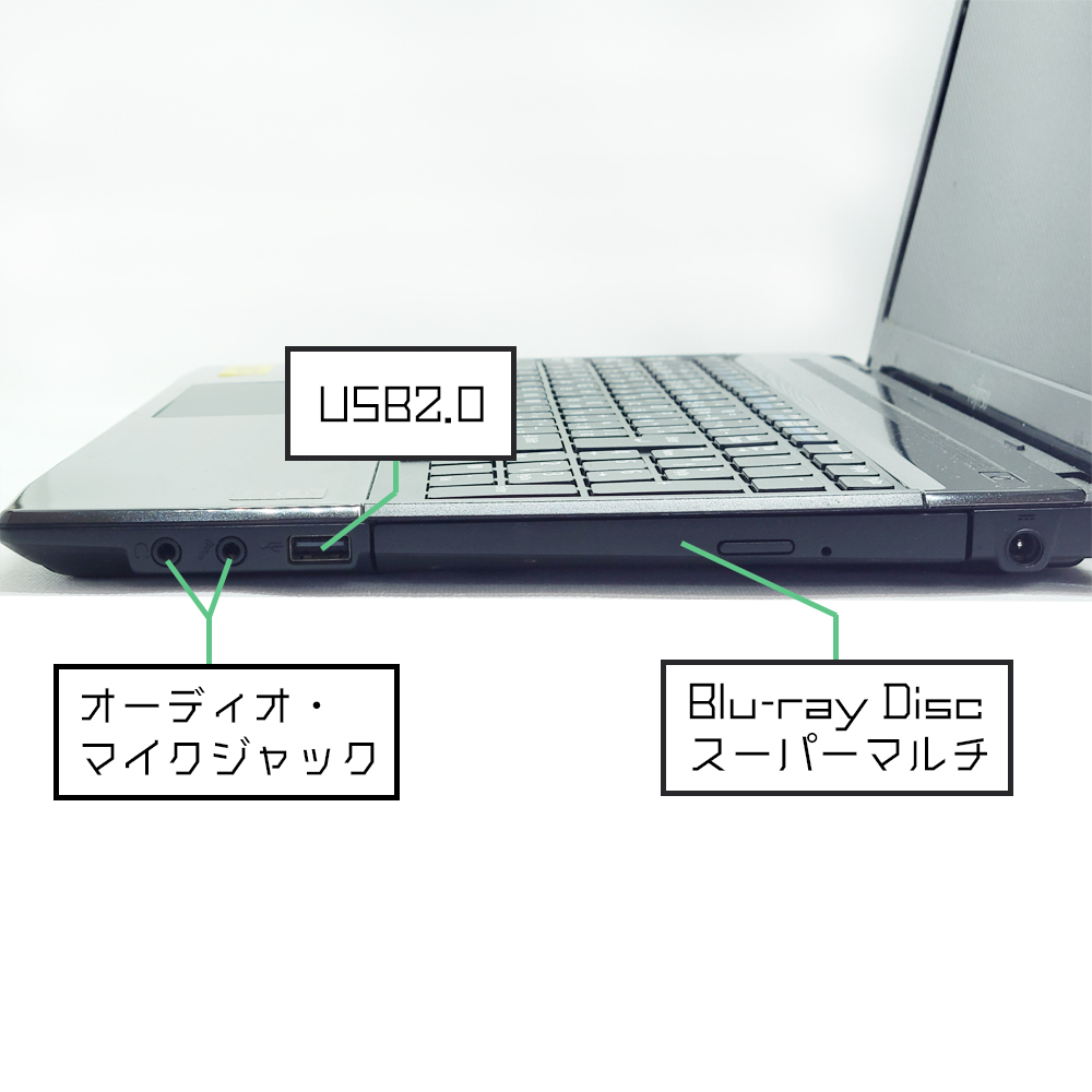 富士通 LIFEBOOK AH45/Rの右側端子