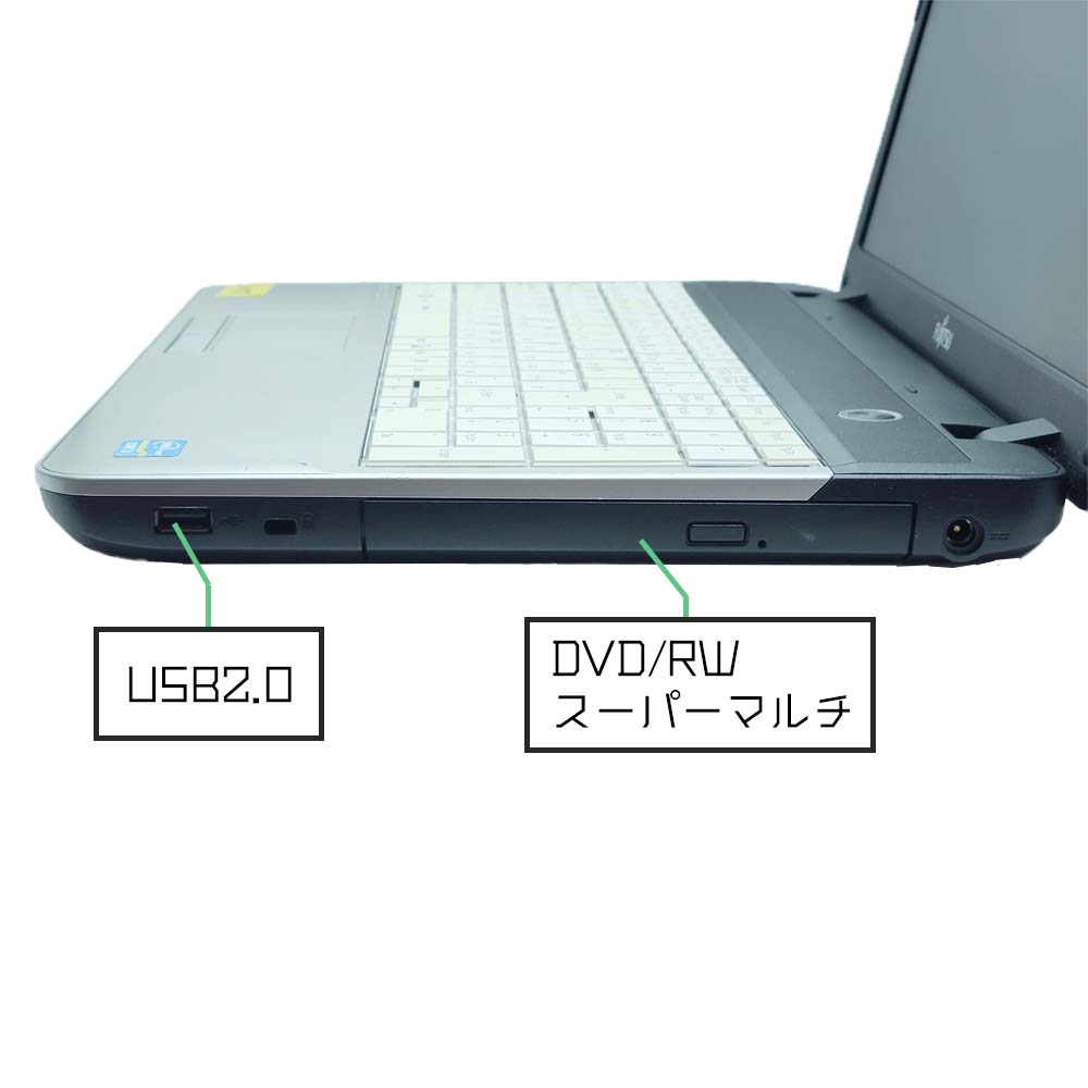 富士通 LIFEBOOK A531/DXの右側面端子