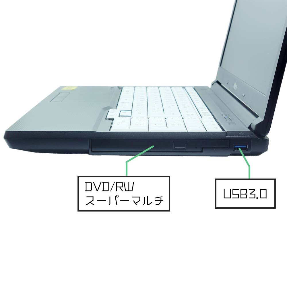 富士通 LIFEBOOK A576/Pの右側面端子