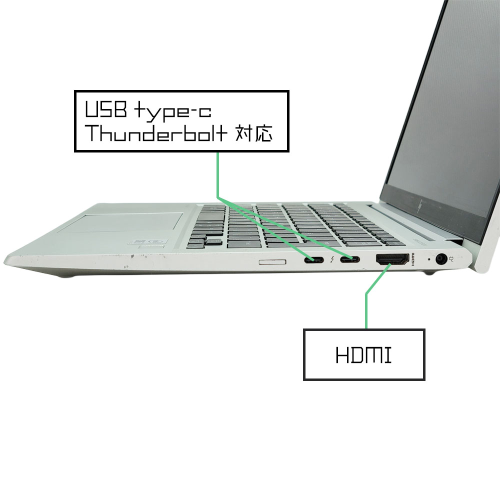 EP ELITEBOOK 830 G7の右側面端子