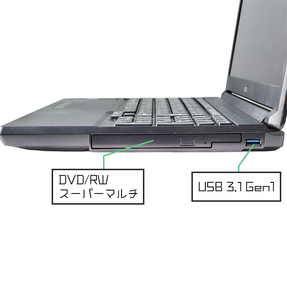 富士通 LIFEBOOK A579/Aの右側面端子